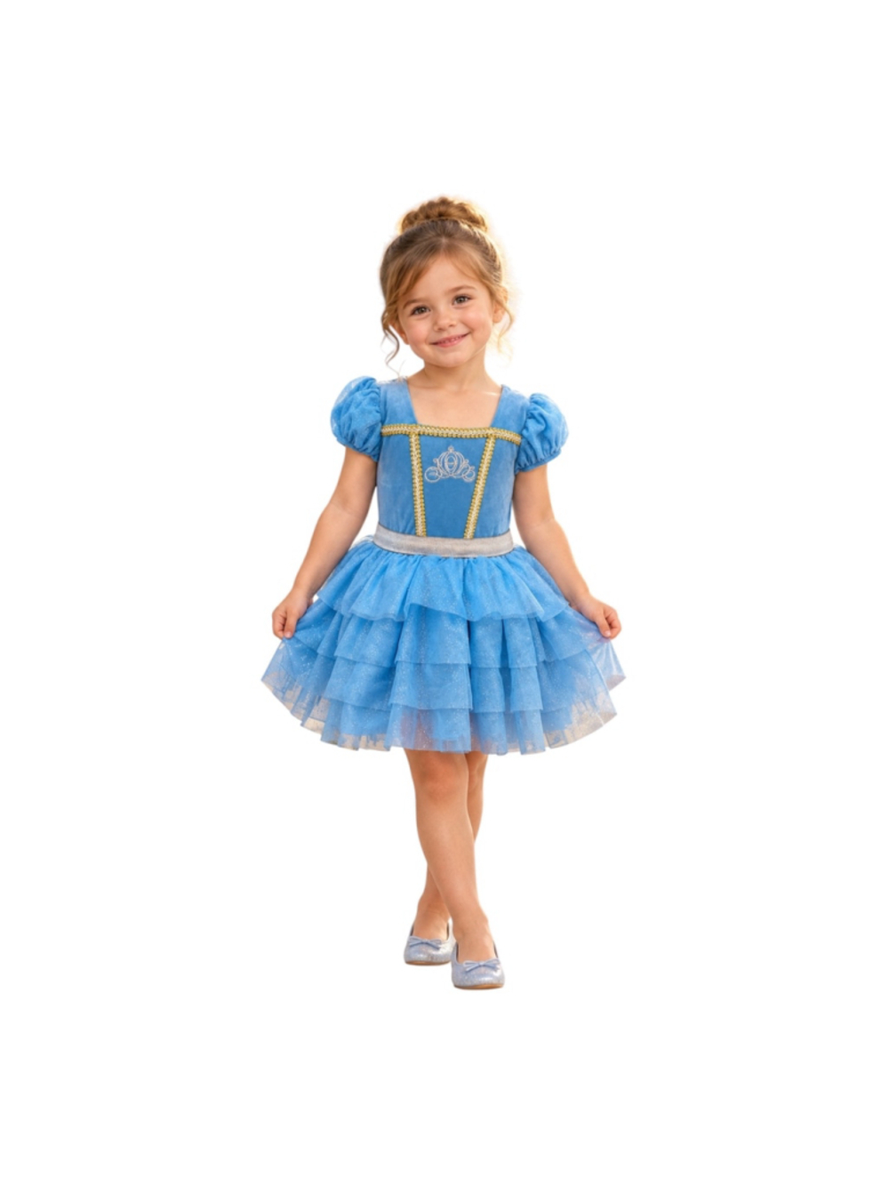 Disney Princess Cinderella Blue Tulle Costume Dress Girls Size 4